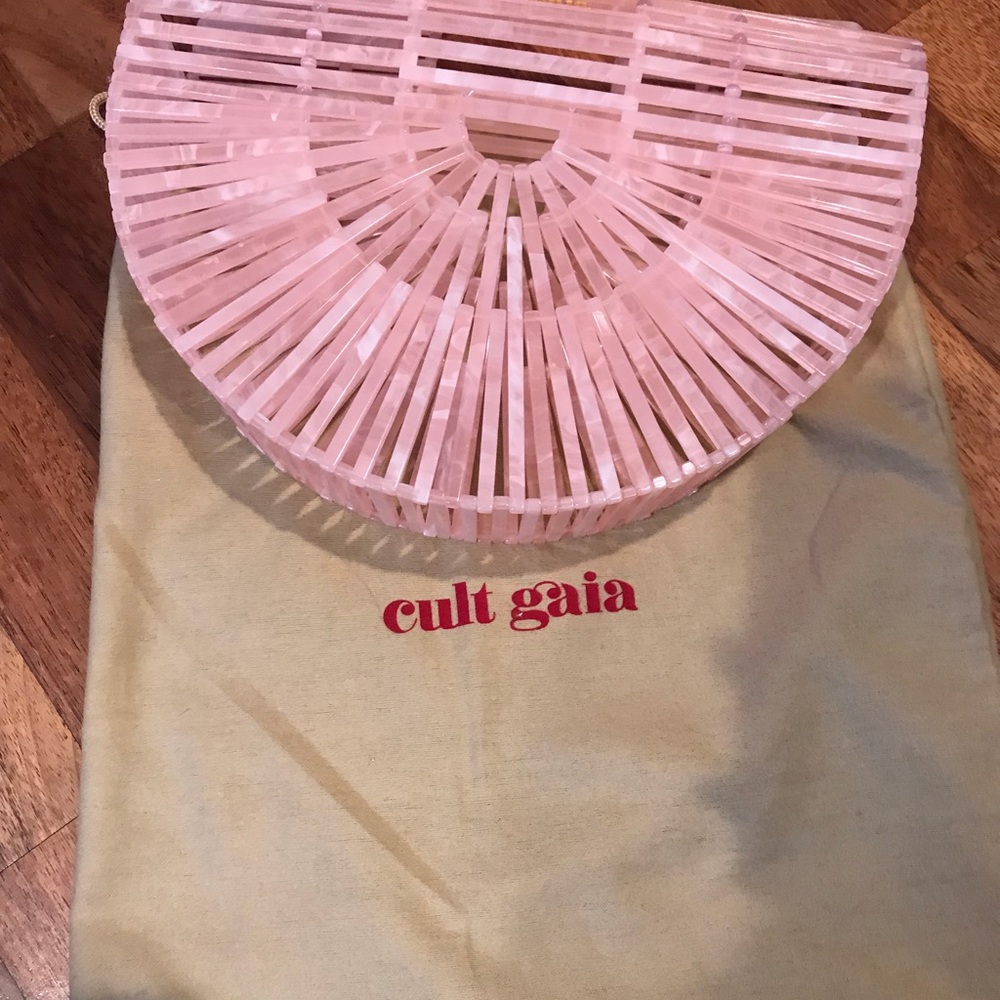 Cult Gaia Pink Acrylic Clutch